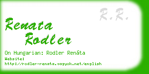 renata rodler business card