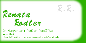 renata rodler business card